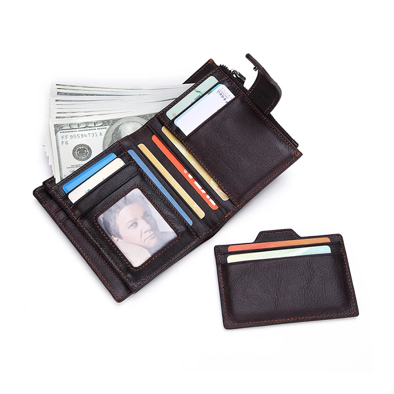 2019 мужские кошельки из натуральной кожи Rfid мужской кошелек брендовый