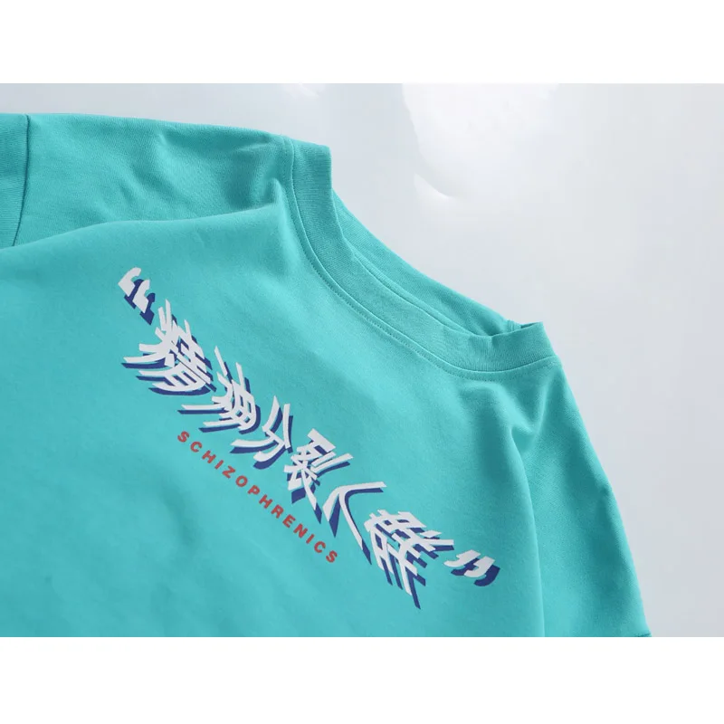 HFNF модная трендовая синяя мужская футболка Топ Повседневный стиль хип-хоп желтая