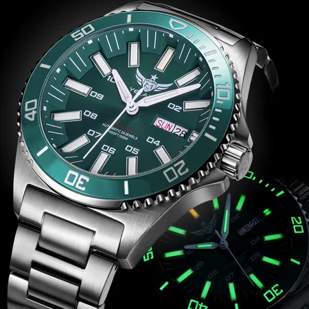 automatic wacth p5 YELANG часы Мужские автоматические механические Спортивные наручные часы для ныряльщика T100 Тритий Светящиеся Relogio Montre Homme 300 м водонепроницаемые V1028 - Цвет: automatic wacth p5