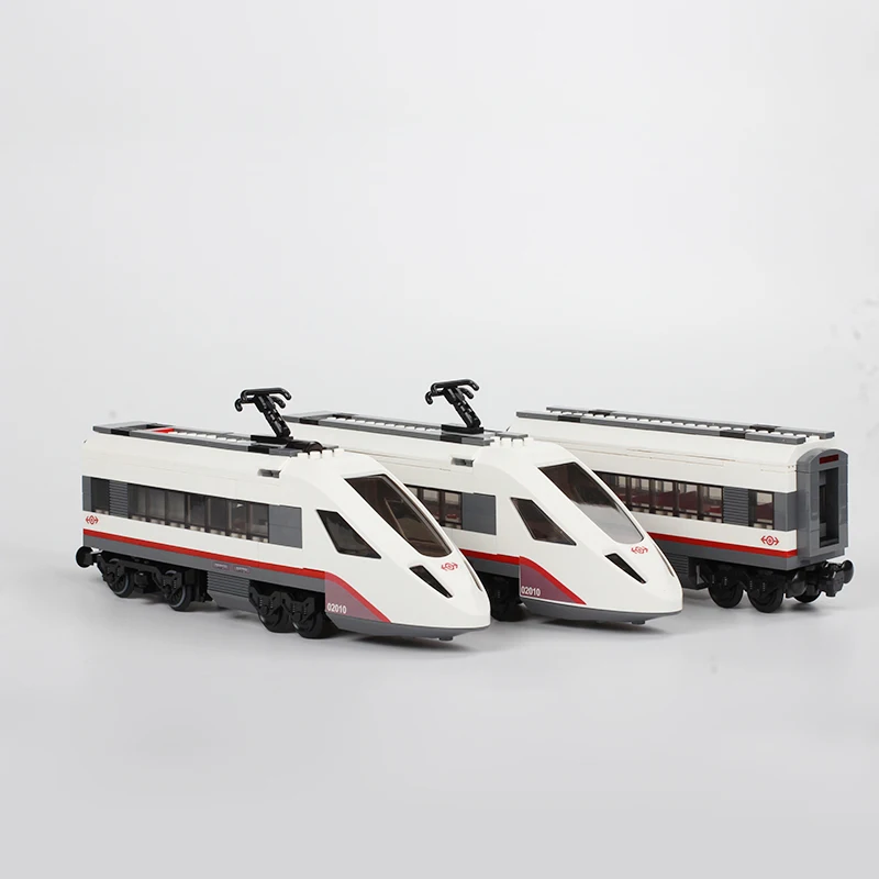 Lepinblocks RC моторная железная дорога 02010 город высокоскоростные пассажирские строительные блоки технические железнодорожные станции создатель 60051 кирпичная игрушка