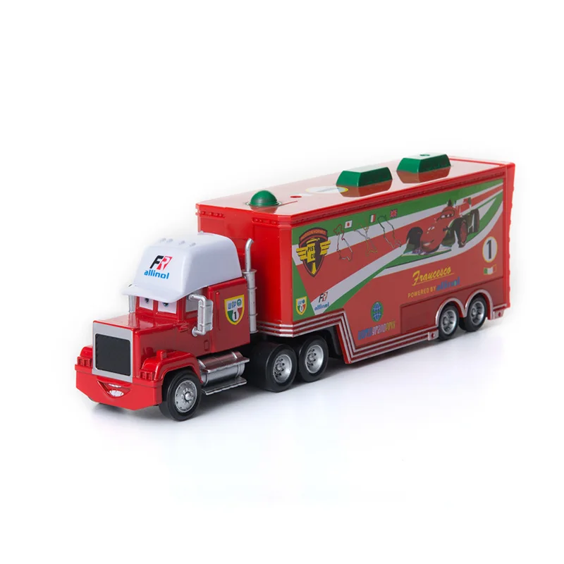 NO. 1 Truck Disney Pixar Cars 2 3 игрушки № 35 грузовик молния McQueen Джексон шторм Рамирез Мак дядюшка 1:55 литой модельный автомобиль игрушка детский подарок - Цвет: NO. 1 Truck