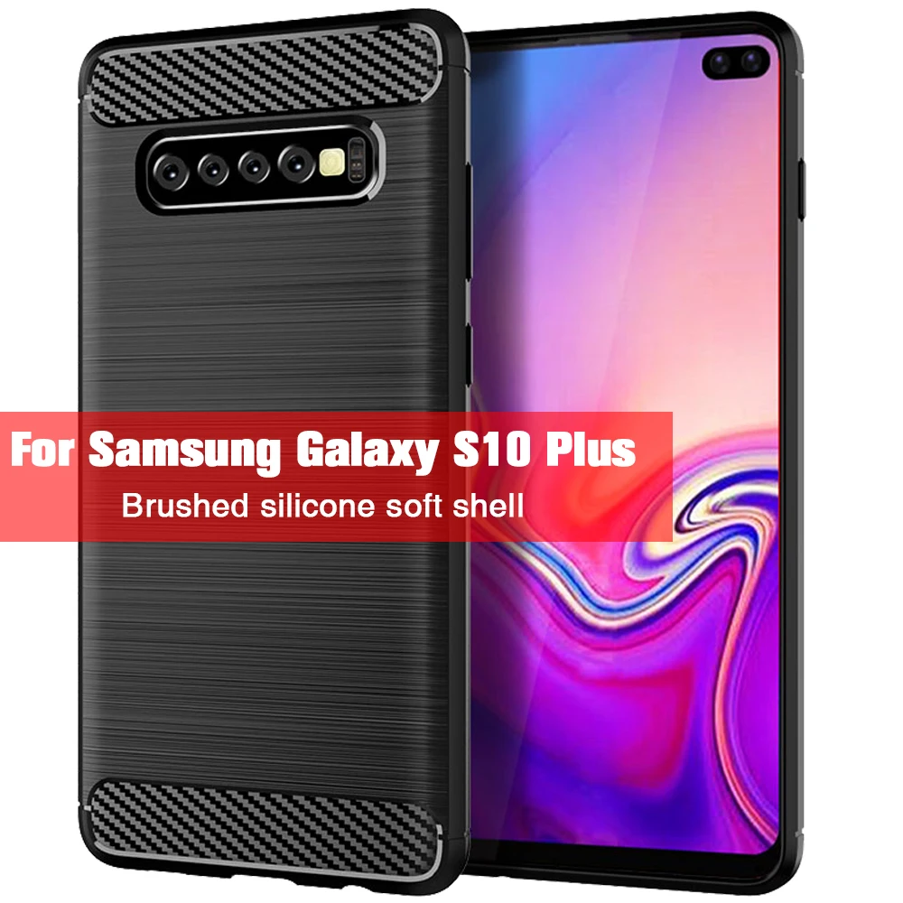Phone Case For Samsung Galaxy S10 Silicone Soft Carbon Fiber Cover Note 9 8 S8 S9 Plus Lite Luxury |