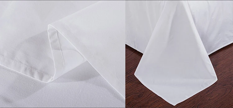 Роскошная плоская простыня белого цвета из египетского хлопка двойной размер