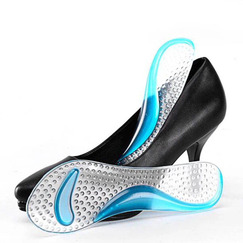 Женские гелевые стельки длиной 3/4 с противоскользящей подошвой массаж плюсневой