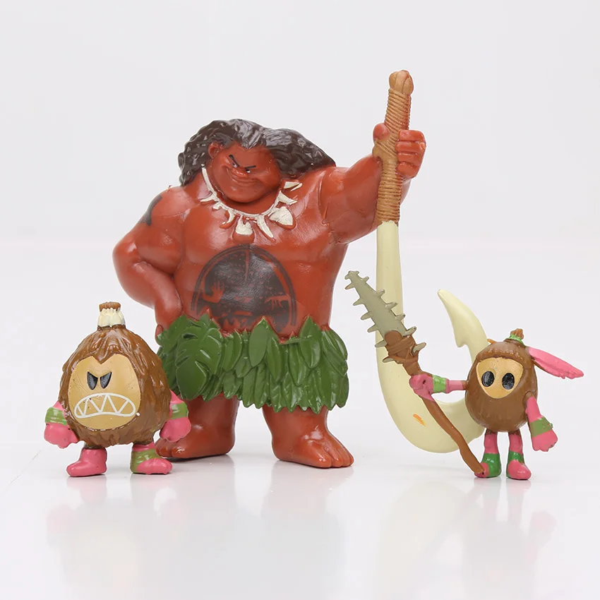 

Cartoon Princess Legend Vaiana Maui Chief Tui Tala Heihei Pua PVC Action Figure Toy Dolls 3.5-10cm