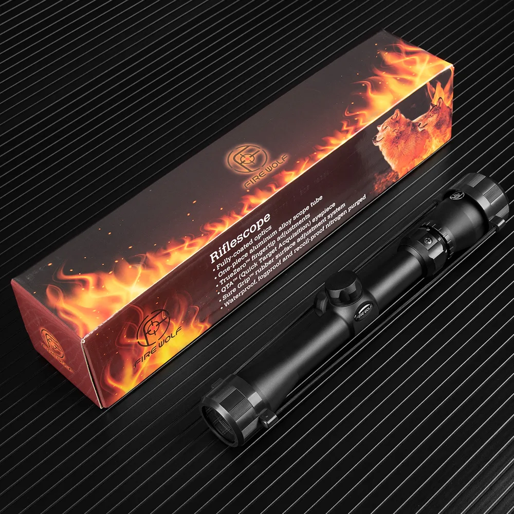 Fire Wolf 3-9X32 зеленое стекло прицел Открытый Сетка прицел оптика Снайпер олень Тактический лучший телескоп прицел охота