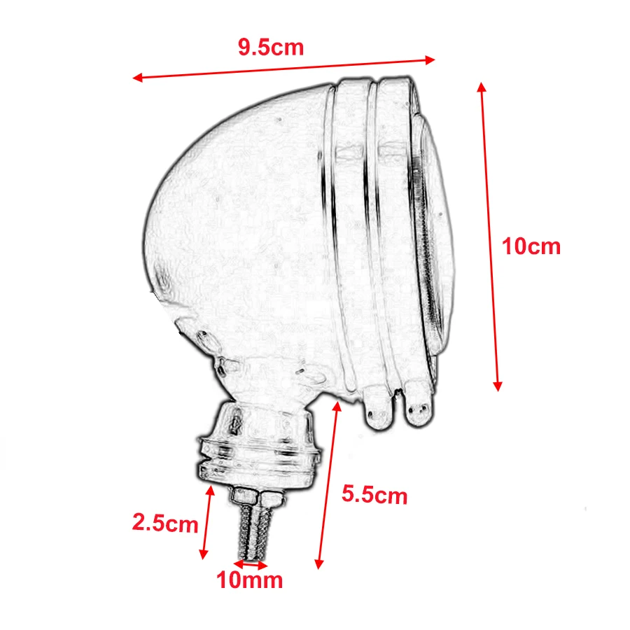 Светодиодный хромированный ретро противотуманный прожектор для проезда на мотоцикле Suzuki Harley Cafe Racer Bobber Chopper Vintage.