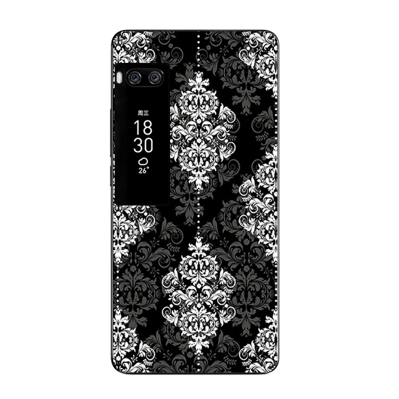 Для Meizu Pro6 7 Plus чехол для телефона для Meizu MX4 Pro силиконовый чехол Прозрачный для Meizu Pro5 чехол ТПУ черный и белый узор