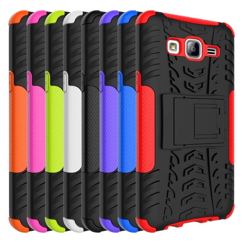 Силиконовый + пластиковый двухслойный противоударный защитный чехол для Samsung Galaxy