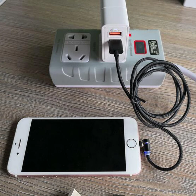 Светодиодный магнитный кабель мобильный телефон игровой Micro USB нейлоновый