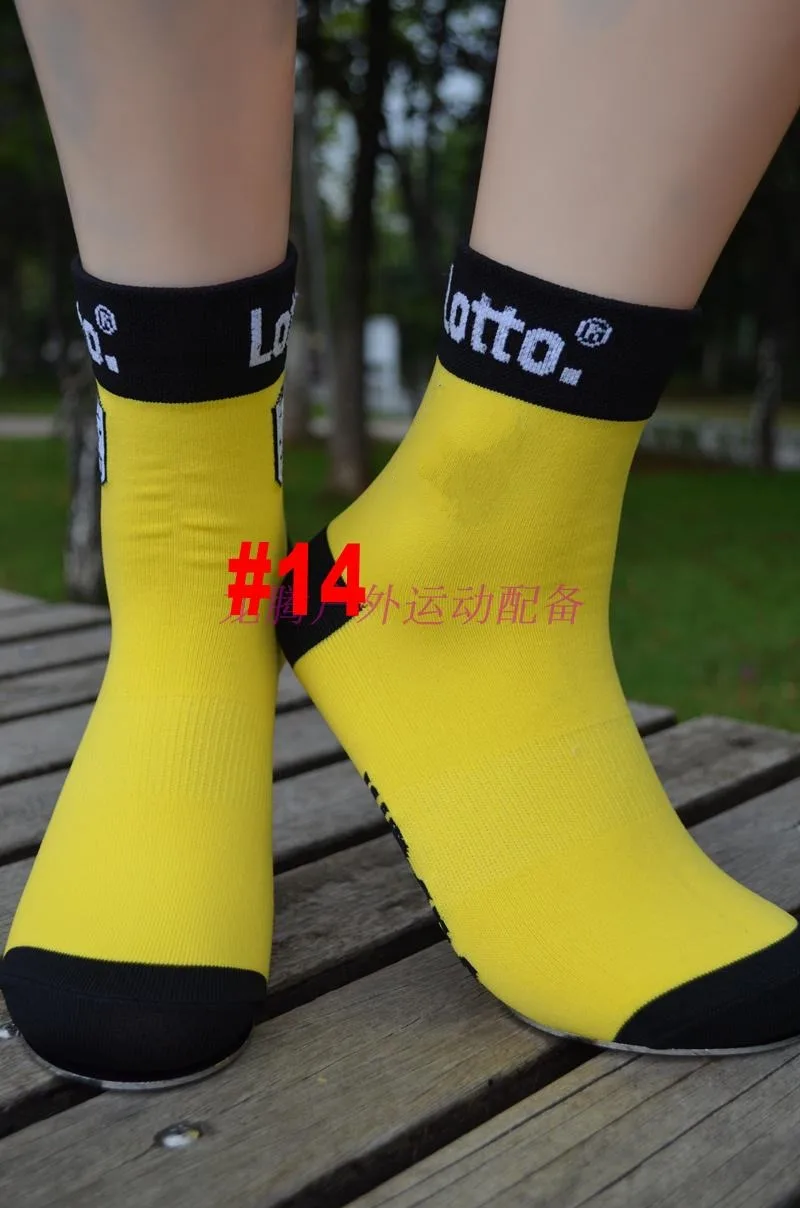 3 пар/лот pro team lotto jumbo носки для велоспорта дышащая Высокая защита колена дышащие влагоотводящие носки Открытый Дорожный велосипед