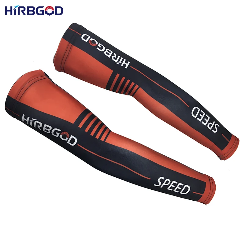 Red Hirbgod велосипед Спорт нарукавники Велоспорт Бег волейбол УФ Защита от солнца защитные рукава 2 шт., XT114 - Цвет: Red