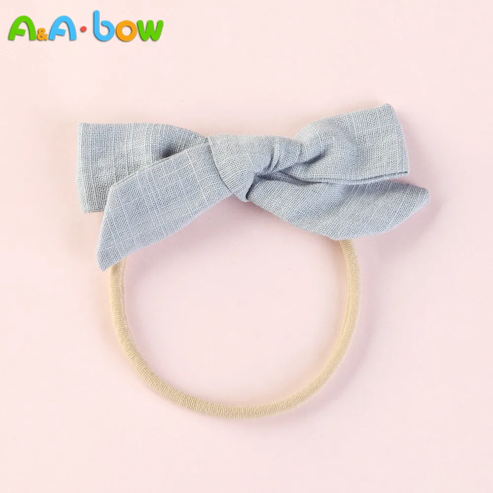 13 шт./лот нейлоновые повязки на голову для девочек 10*5 см повязка с бантами