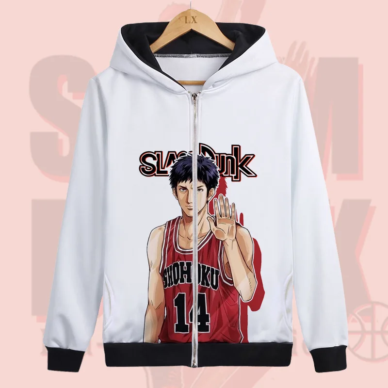 SLAM DUNK Hanamichi Sakuragi Rukawa Kaede Mitsui Hisashi Косплей Костюм Топ Пальто Куртка с капюшоном