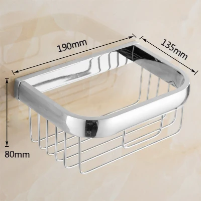 square basket only Серия FZ хромированные полированные толстые аксессуары для ванной комнаты, набор аксессуаров для ванной, Полка для полотенец, держатель для бумаги, тканевый крючок 414C - Цвет: square basket only