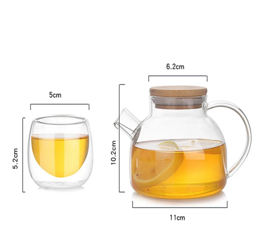 Высококачественный чайный горшок из силикатного стекла с фильтром нержавеющей