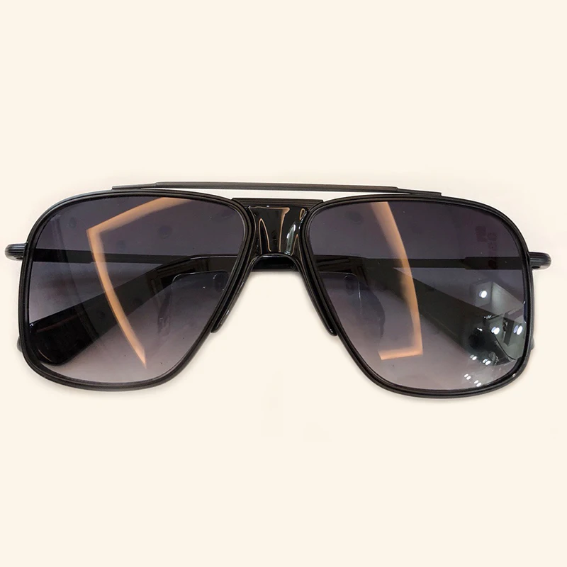 No4 Sunglasses Новинка, квадратная оправа, Винтажные Солнцезащитные очки для мужчин, большие размеры, солнцезащитные очки для мужчин, золотистые, серые, UV400 очки - Цвет линз: No4 Sunglasses