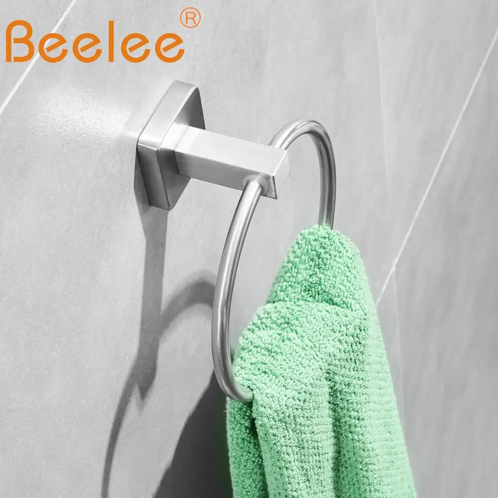 BeeleeTowel кольцо держатель для полотенец ванной и кухни настенный круглая форма из
