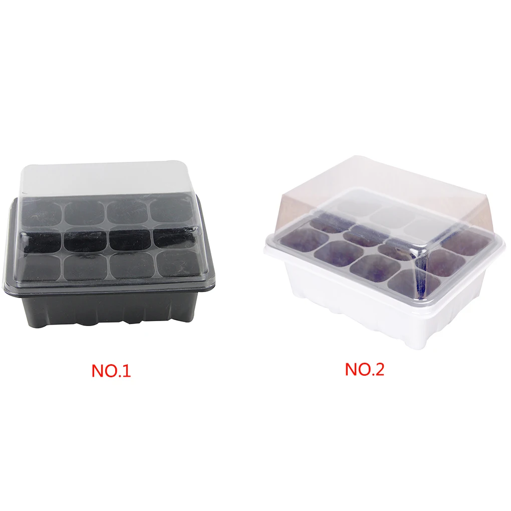 3 Pcs/Set Garden Seedling Trays 12 Cells Seed Starter Nursery Plant Pot Flower Seedling Grow Starting Germination Nursery Pot