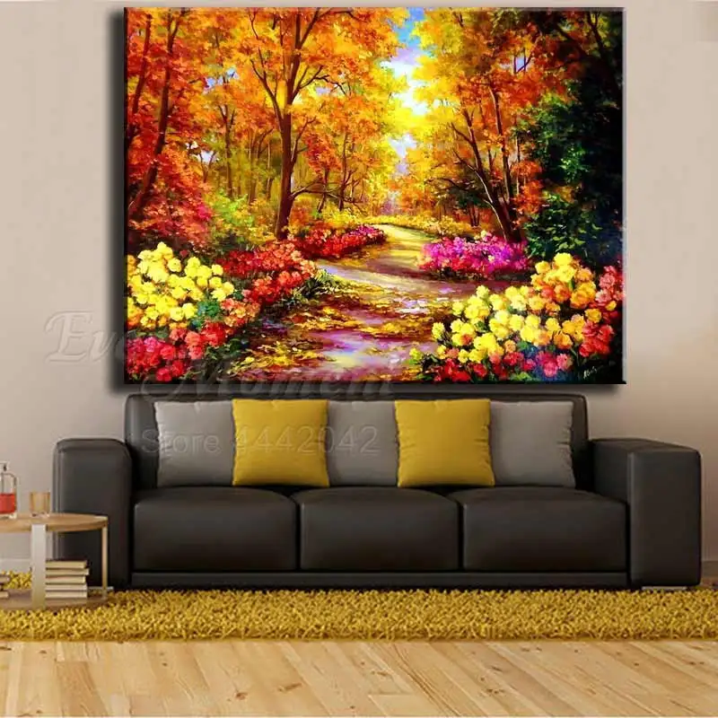 Алмазная живопись с изображением дерева и леса 5D DIY пейзаж картина мозаика