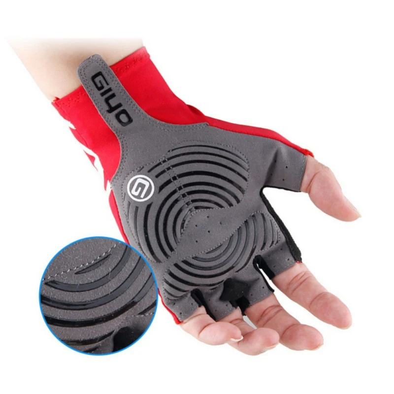 cycling gloves Half Finger Anti-slip Lycra Fabric Breathable comfortable wear-resistant Racing Road Bike Glove | Спорт и развлечения