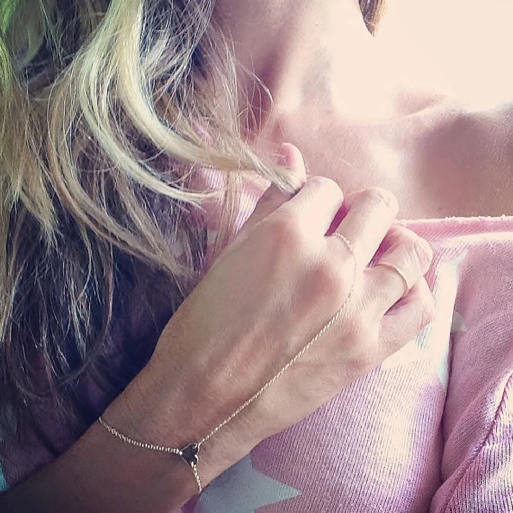 Женское кольцо с подвеской женская мода любовь сердце рука жгут пальцев рабыня