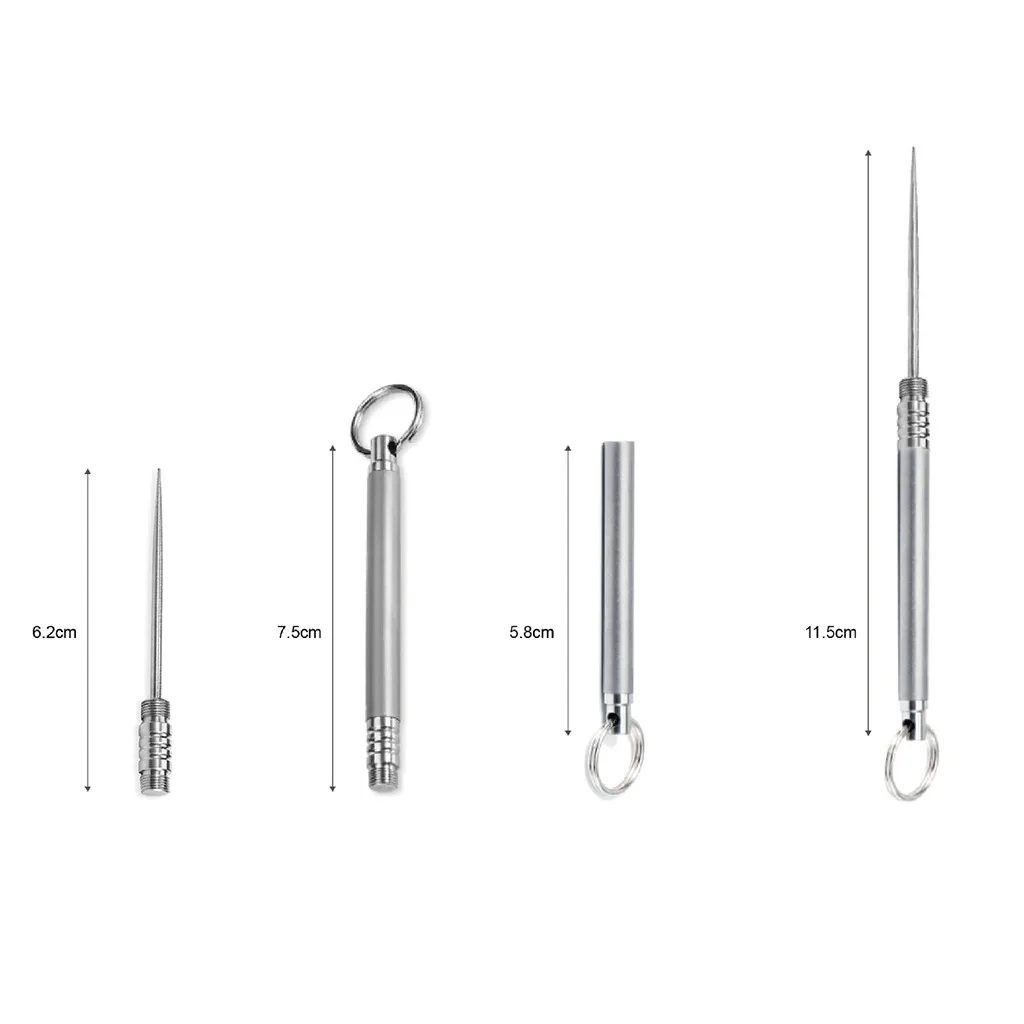 EDC титановая нержавеющая зубочистка вилка для фруктов выживания гигиена Набор