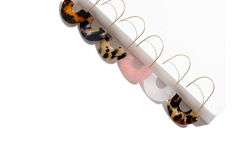 Модные массивные серьги-капельки Bijoux Леопардовый цвет, акриловый сережки oorbellen круглый индийский Висячие серьги для Для женщин ювелирные изделия