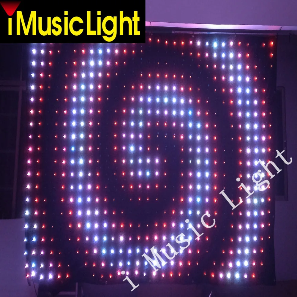 6 6x9 8 футов (2X3 м) P10 Матрица LED RGB DJ Вечеринка сад звезда видео занавес фон для дома