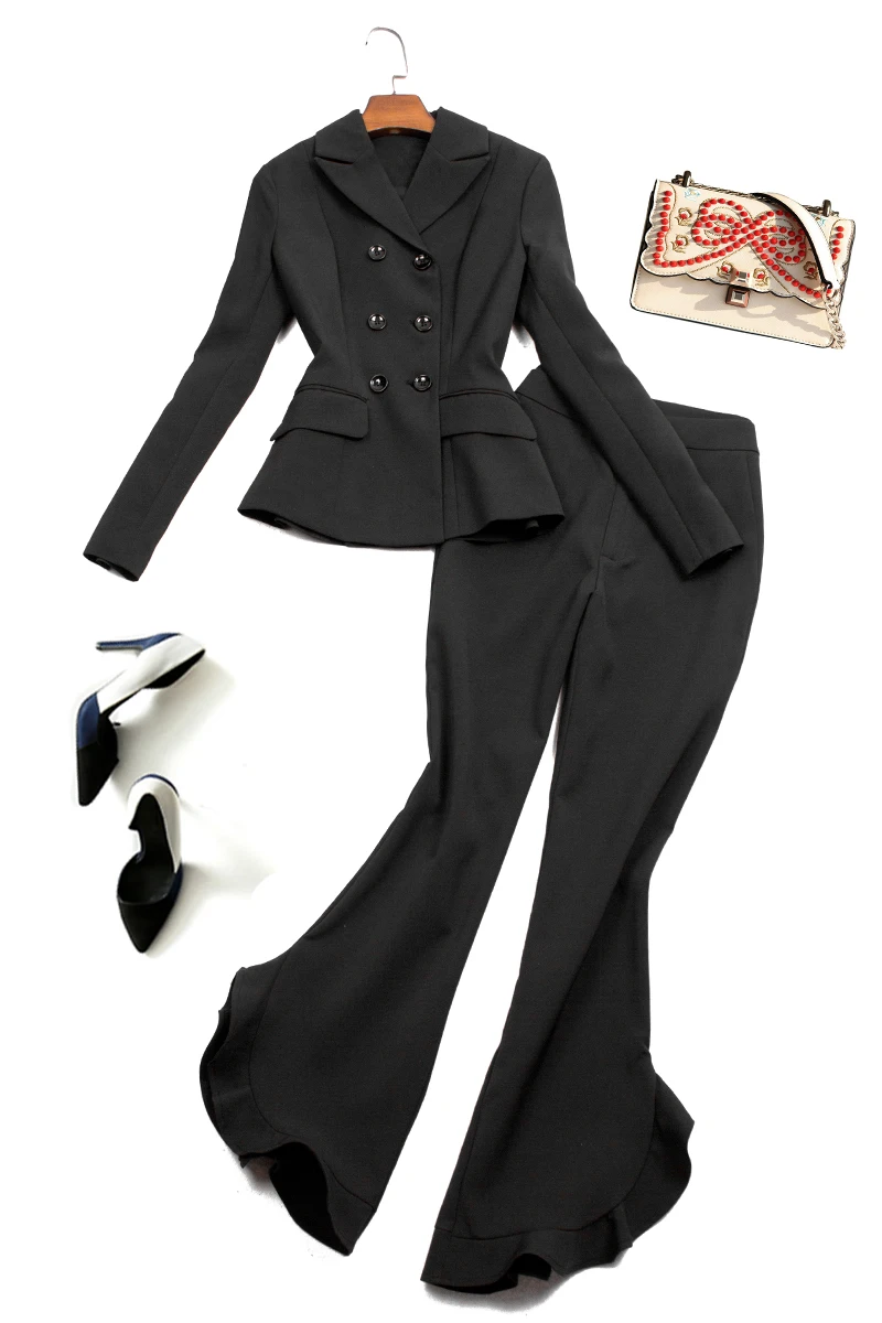 Женский комплект из двух предметов твидовый однотонная Одежда большого размера