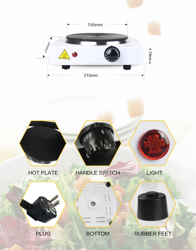 220V 1000W ЕС вилка электрическая металлическая плита дома Кухня Плита Кофе нагреватель плита бытовой Пособия по кулинарии Приспособления
