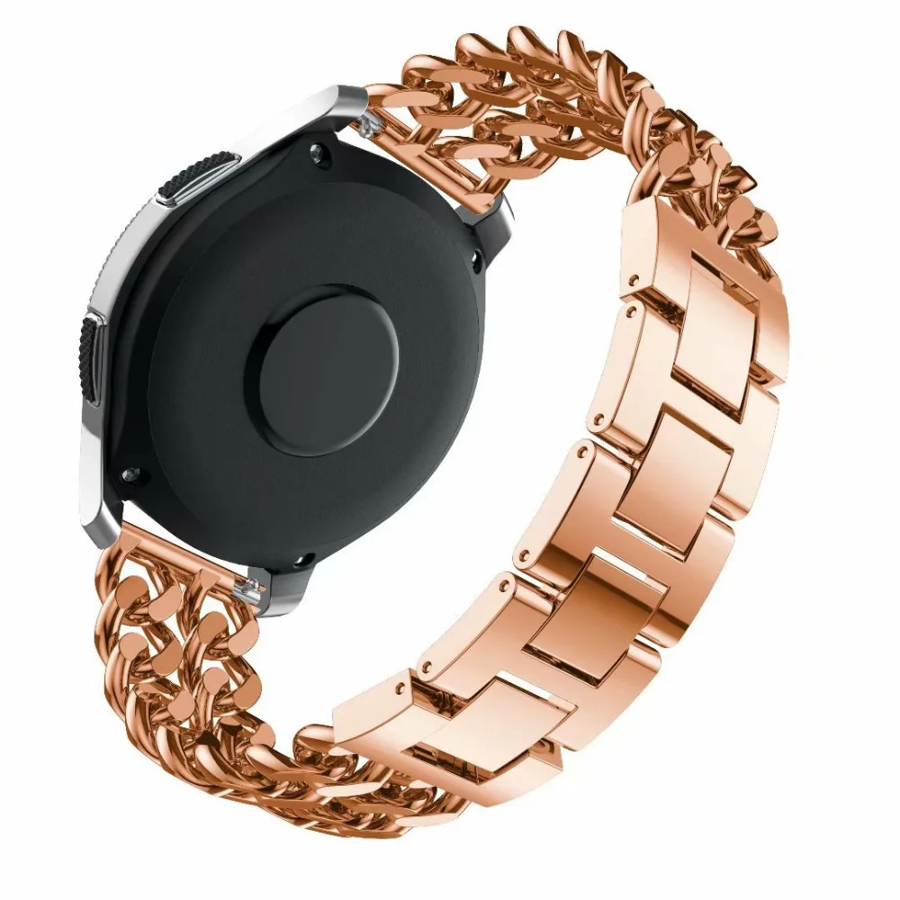 Ковбойский ремешок на цепочке из нержавеющей стали для samsung Galaxy Watch 46 мм 22 мм ремешок для samsung Galaxy gear S3 huawei Watch 2 gt