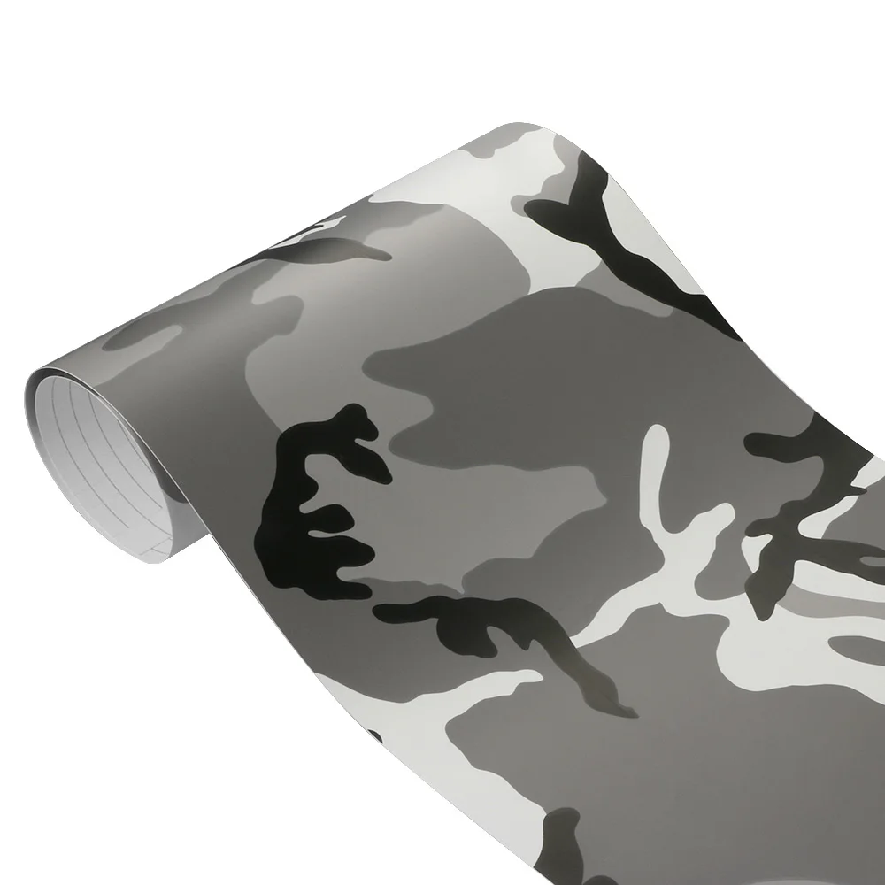 Black white 9456 Автомобильный-Стайлинг 50x200 см камуфляжная клейкая ПВХ Виниловая пленка для автомобиля армейский Военный камуфляж Лесной цифровой стикер автомобиль DIY Наклейка - Название цвета: Black white 9456