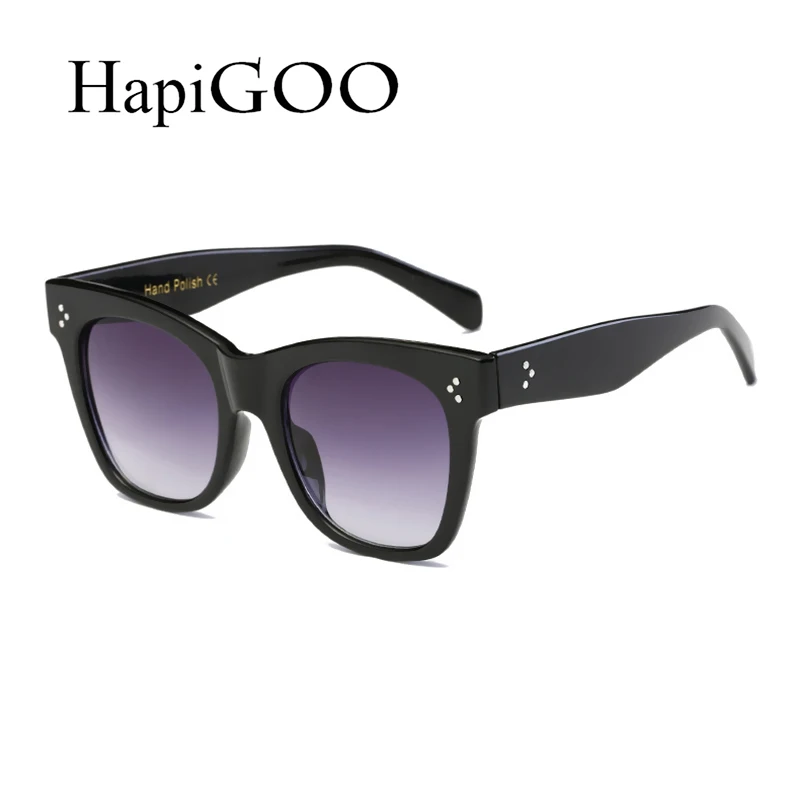 HAPIGOO 2018 Модные солнцезащитные очки кошачий глаз женские роскошные брендовые