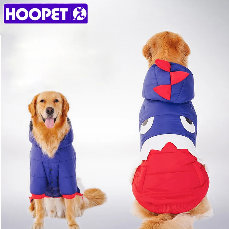 HOOPET модные большая собака теплый костюм пальто с капюшоном Щенок Зимняя Одежда Pet