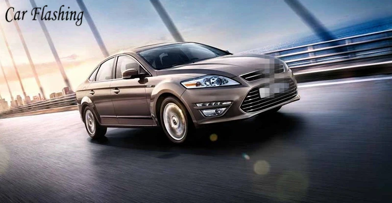 Мигающий светодиодный для Ford Mondeo 2011 2012 для дневных ходовых огней светильник DRL Противотуманные лампы 12V реле Дневной светильник с отложным воротником желтый сигнал
