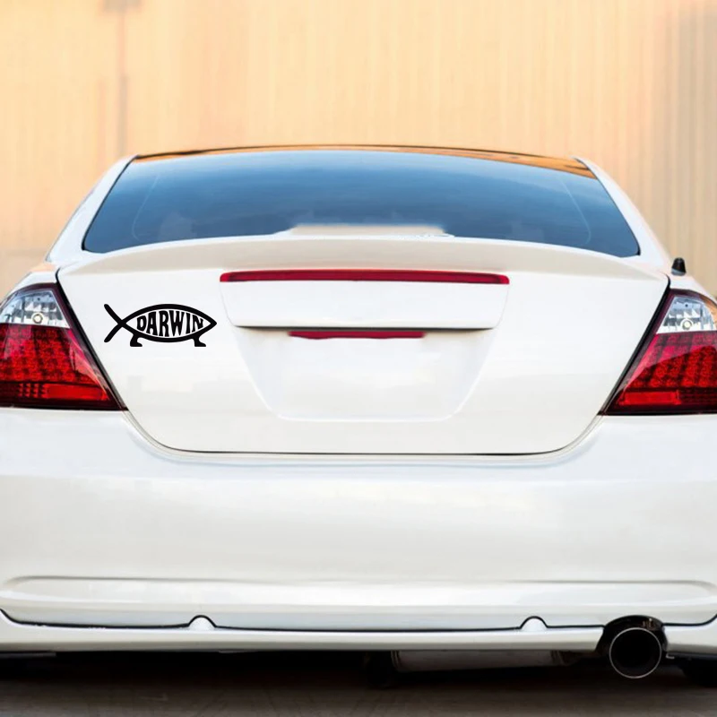 Наклейки для стайлинга автомобилей Darwin Fish виниловые Стикеры мотоциклов и