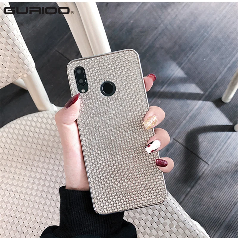 GURIOO роскошный блестящий бриллиантовый блеск чехол для телефона huawei Honor 8X P20 Lite Plus