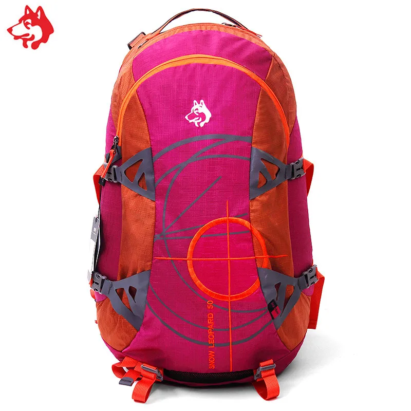 china wholesale 50L Outdoor Large capacity  Red/Grey/Dark Green Rucksack hiking Travel  male & female  Mountaineering Bag