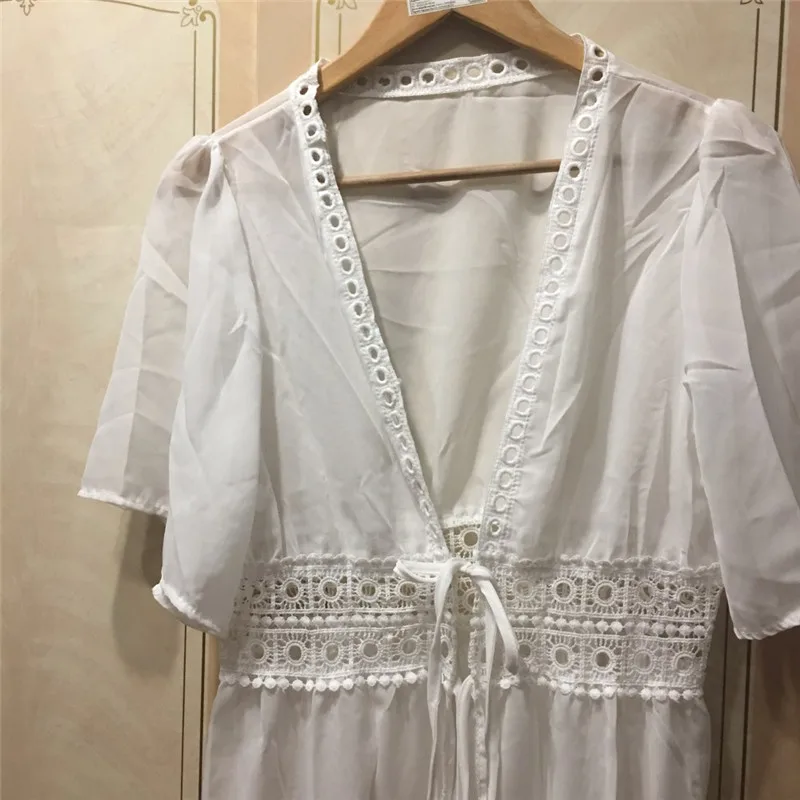 3XL размера плюс Парео Пляжная накидка с вышивкой 2019 бикини купальник накидки