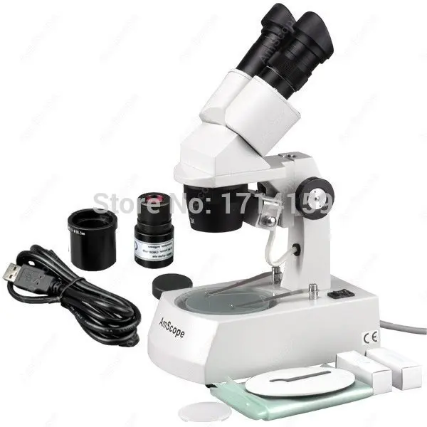 

Student School Microscope-AmScope Supplies 20X-40X-80X Stereo Dissecting Microscope with 1.3MP USB Camera SE306-AZ-E1