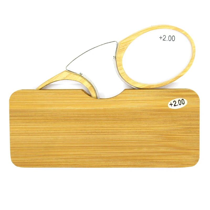 Бамбуковые очки для чтения в носу портативные мини-очки с футляром A5 1 0-3 5 |