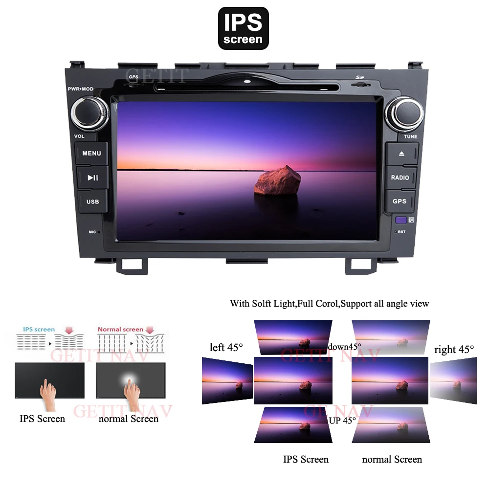 Автомобильный dvd плеер GPS навигатор для Honda CRV 2006 2011 IPS емкостный экран 1024*600 + wifi BT SWC