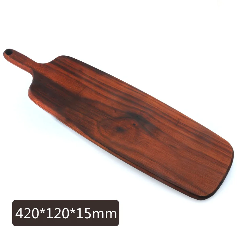 Black walnut-410 1 шт. черный орех деревянная разделочная доска кухня разделочная доска 3 размера диски для пиццы настоящая древесина без клея Стоковая пластина - Цвет: Black walnut-410