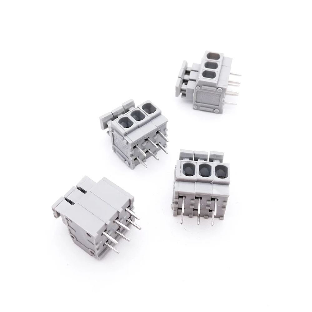 100/лот 3P KF235 3,81 мм шаг PCB пружинный клеммный блок разъем 250 В/10 А