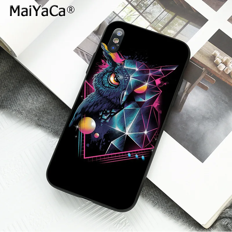 Защитный мобильный телефон MaiYaCa чехол с изображением совы на дереве для iPhone X XS MAX 6