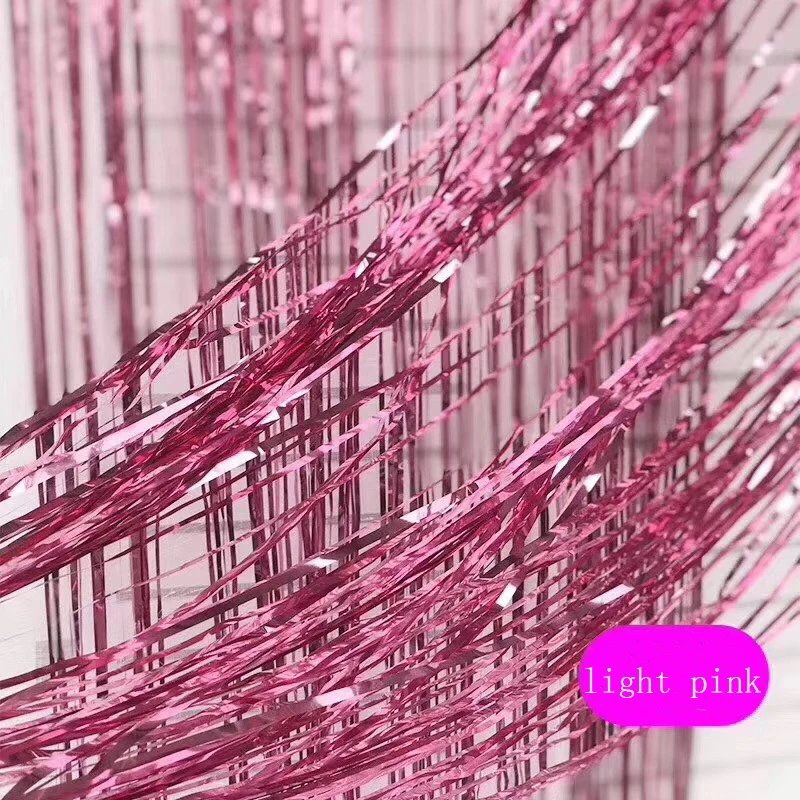 Розовое золото и Золотой дождь занавес 2 м Шелковый фон Стена День Рождения