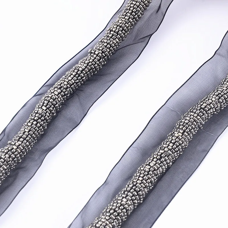 2 ярда/партия цепочка из горного хрусталя черная сетка пластик ремесло отделка