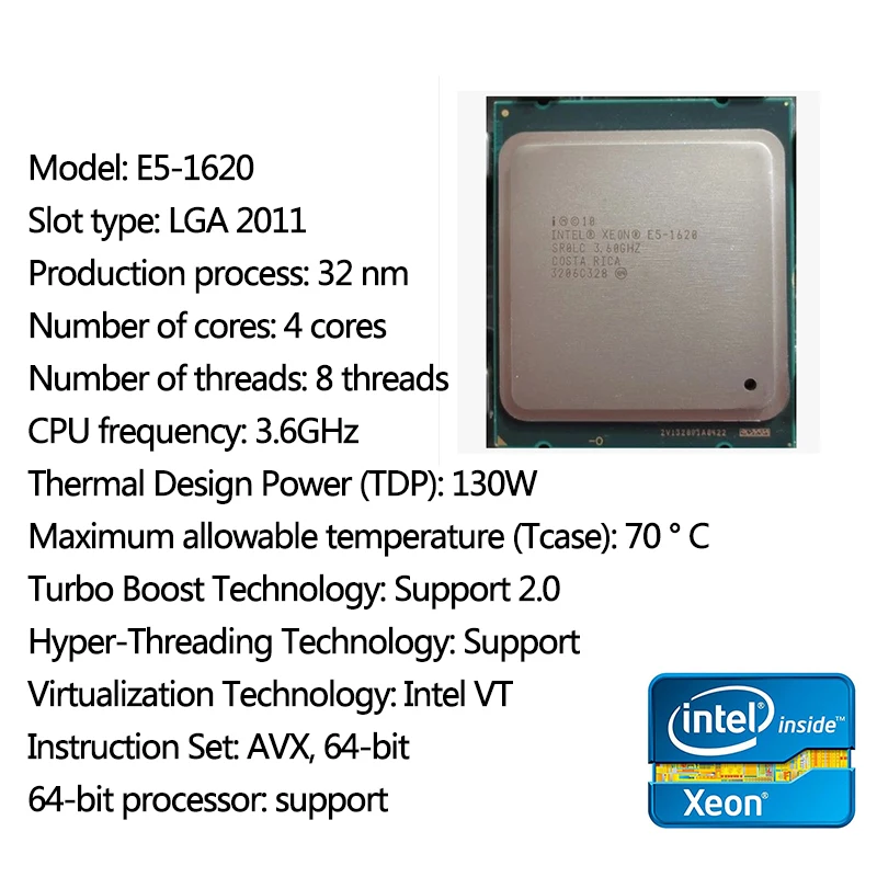 Комплект материнской платы X79 LGA 2011 материнская плата с M.2 слотом Intel Xeon E5 1620 3,60 ГГц ram 8G(1*8G) REG ECC