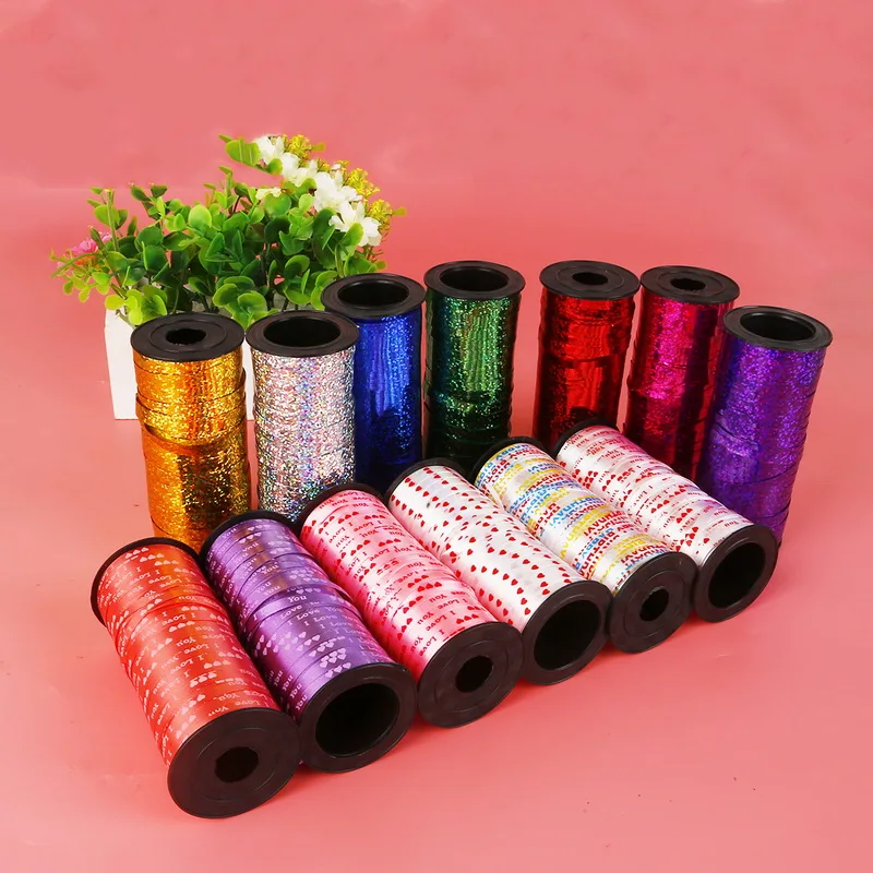 Разноцветные строительные шары 100 ярдов рулон атласные ленты для шаров и